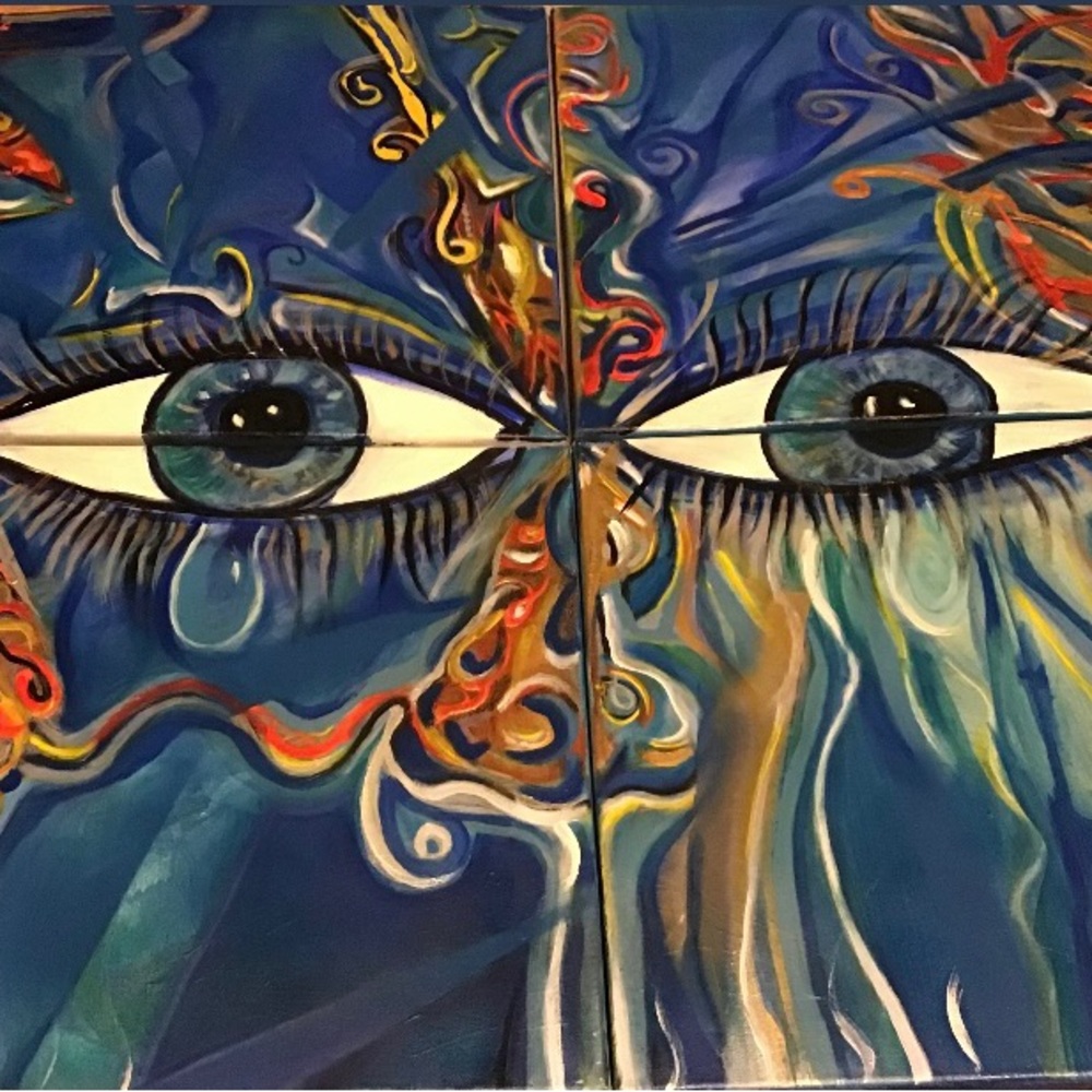 Acrylic art by Jacqueline Pecoroni